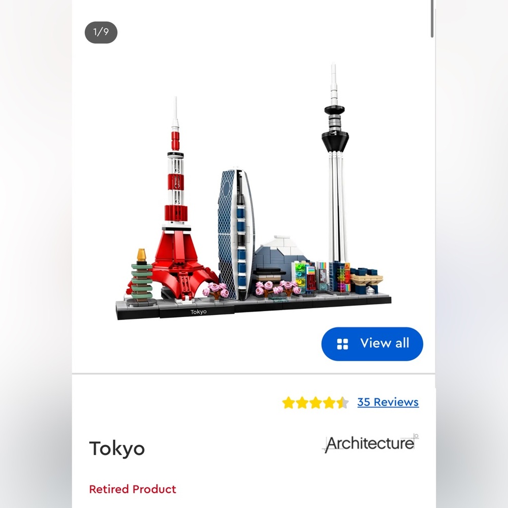 Lego Architecture - Tokyo skyline - RETIRED